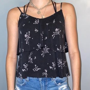 Black floral float tank (SMALL)